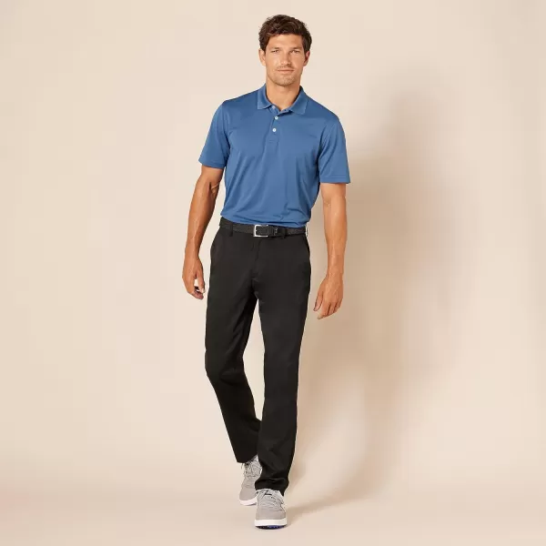 Amazon Essentials Mens SlimFit QuickDry Golf Polo ShirtBlue