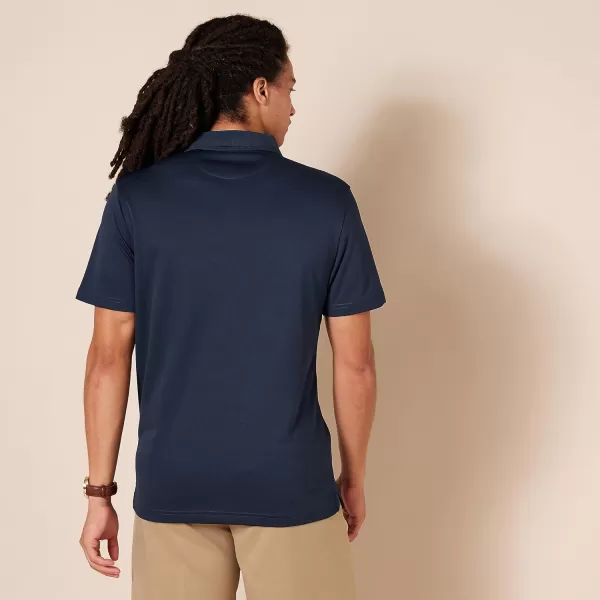 Amazon Essentials Mens SlimFit QuickDry Golf Polo ShirtDark Navy