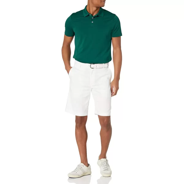 Amazon Essentials Mens SlimFit QuickDry Golf Polo ShirtForest Green