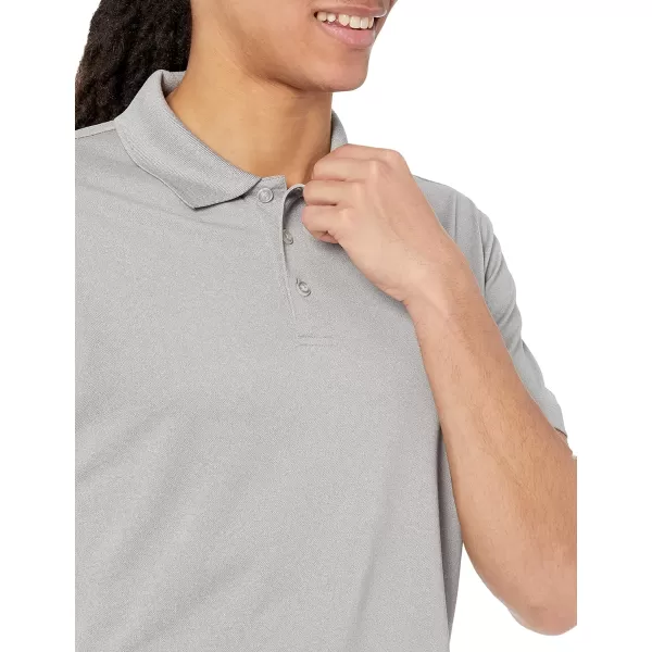 Amazon Essentials Mens SlimFit QuickDry Golf Polo ShirtLight Grey Heather