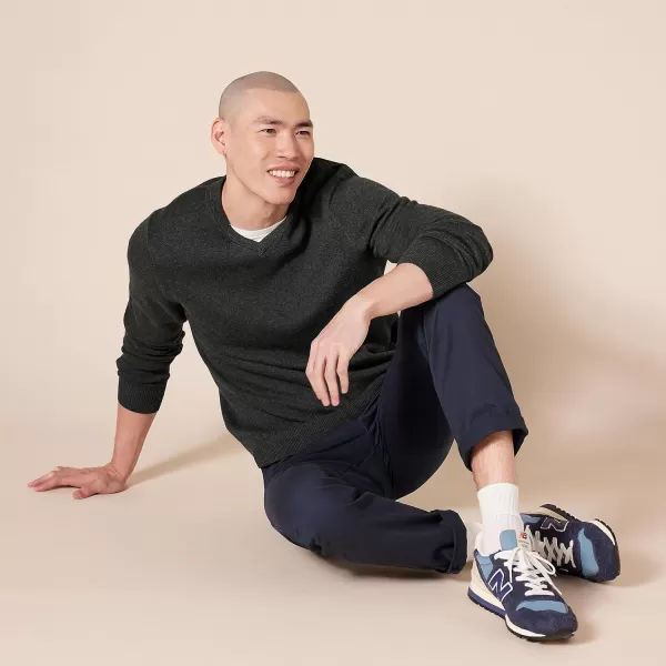 Amazon Essentials Mens VNeck Sweater Available in Big amp TallCharcoal Heather