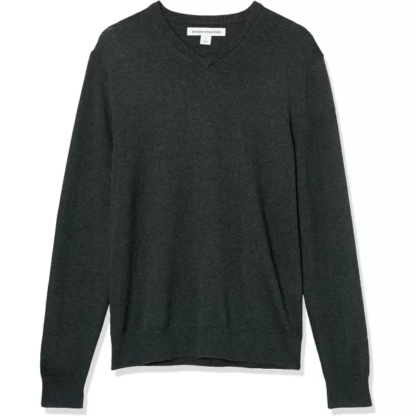 Amazon Essentials Mens VNeck Sweater Available in Big amp TallCharcoal Heather