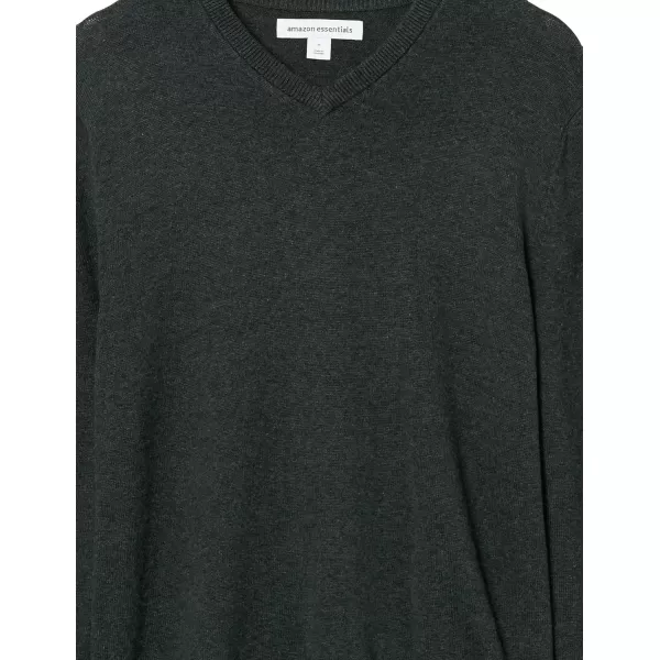 Amazon Essentials Mens VNeck Sweater Available in Big amp TallCharcoal Heather