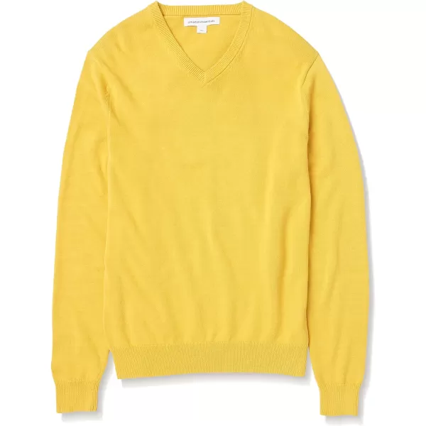 Amazon Essentials Mens VNeck Sweater Available in Big amp TallGold