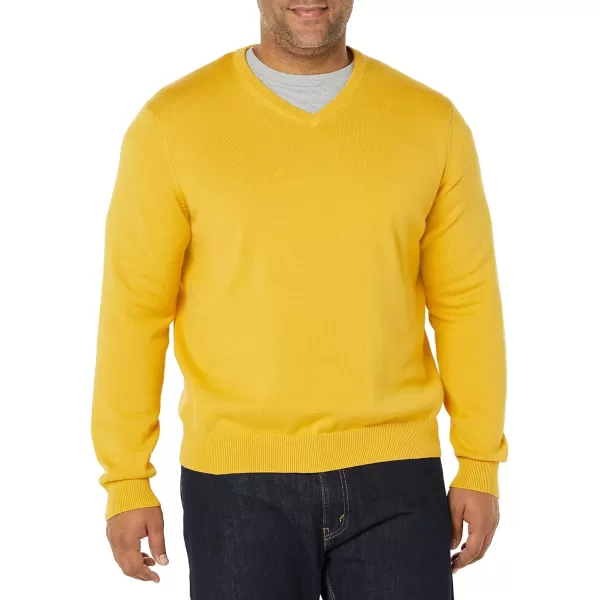 Amazon Essentials Mens VNeck Sweater Available in Big amp TallGold