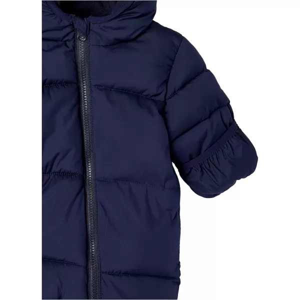 Amazon Essentials Unisex Babies Puffer Bunting SuitDark Navy