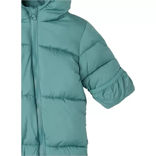 Amazon Essentials Unisex Babies Puffer Bunting SuitDark Sage Green