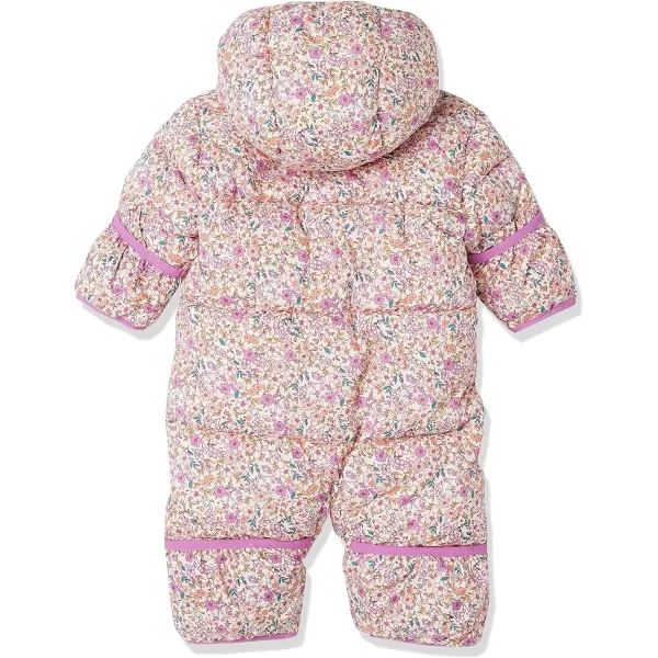 Amazon Essentials Unisex Babies Puffer Bunting SuitIvory Delicate Floral