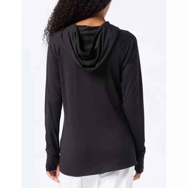 Amazon Essentials Womens Brushed Tech Stretch Popover Hoodie Available in Plus SizeBlack