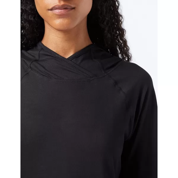 Amazon Essentials Womens Brushed Tech Stretch Popover Hoodie Available in Plus SizeBlack