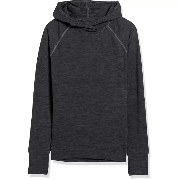 Amazon Essentials Womens Brushed Tech Stretch Popover Hoodie Available in Plus SizeBlackSpace Dye