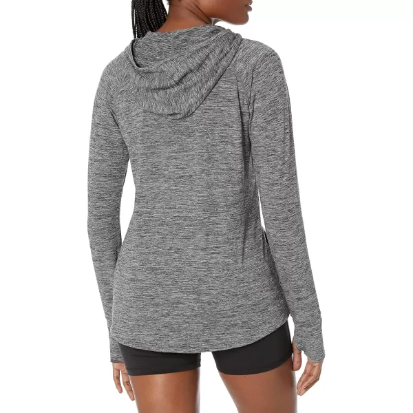 Amazon Essentials Womens Brushed Tech Stretch Popover Hoodie Available in Plus SizeDark Grey Space Dye