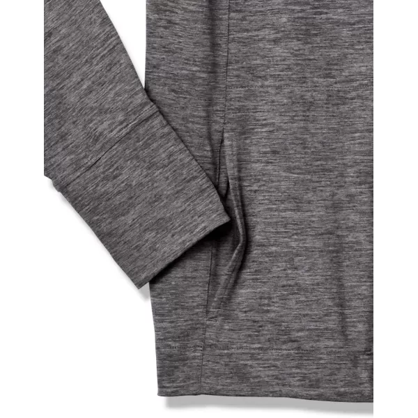 Amazon Essentials Womens Brushed Tech Stretch Popover Hoodie Available in Plus SizeDark Grey Space Dye