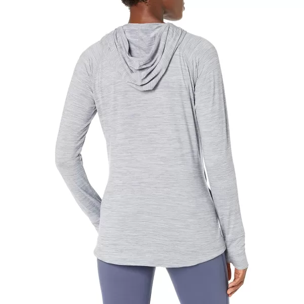 Amazon Essentials Womens Brushed Tech Stretch Popover Hoodie Available in Plus SizeGrey Space Dye