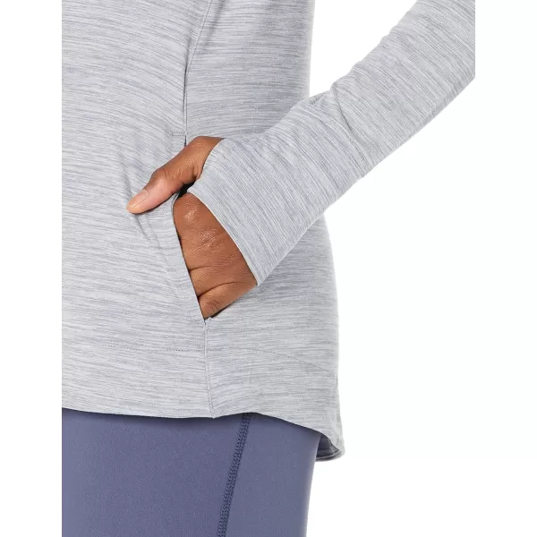 Amazon Essentials Womens Brushed Tech Stretch Popover Hoodie Available in Plus SizeGrey Space Dye