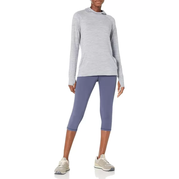 Amazon Essentials Womens Brushed Tech Stretch Popover Hoodie Available in Plus SizeGrey Space Dye