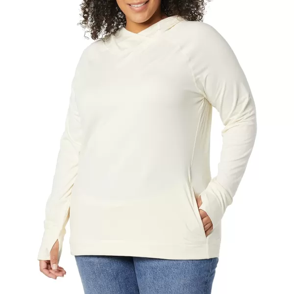 Amazon Essentials Womens Brushed Tech Stretch Popover Hoodie Available in Plus SizeIvory