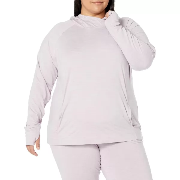 Amazon Essentials Womens Brushed Tech Stretch Popover Hoodie Available in Plus SizeLavender