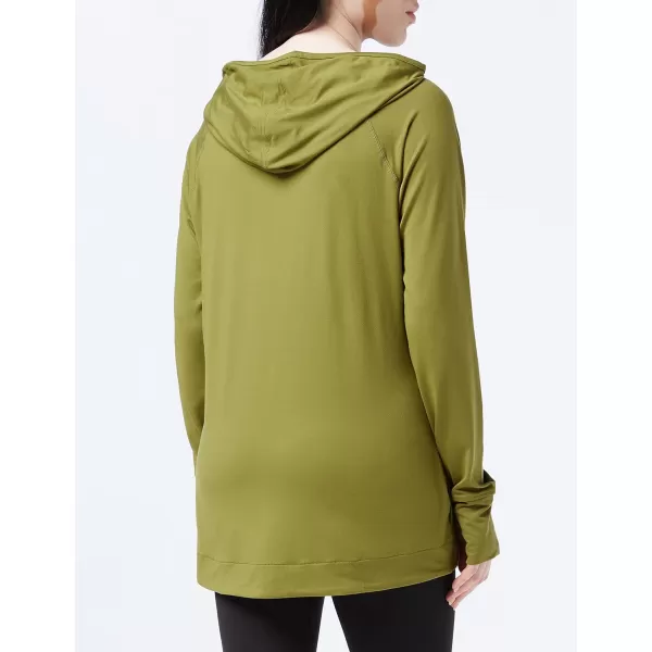 Amazon Essentials Womens Brushed Tech Stretch Popover Hoodie Available in Plus SizeLight Olive