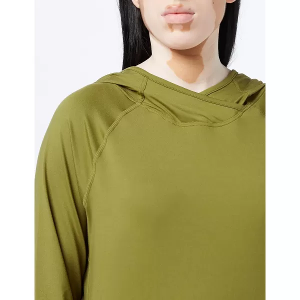 Amazon Essentials Womens Brushed Tech Stretch Popover Hoodie Available in Plus SizeLight Olive