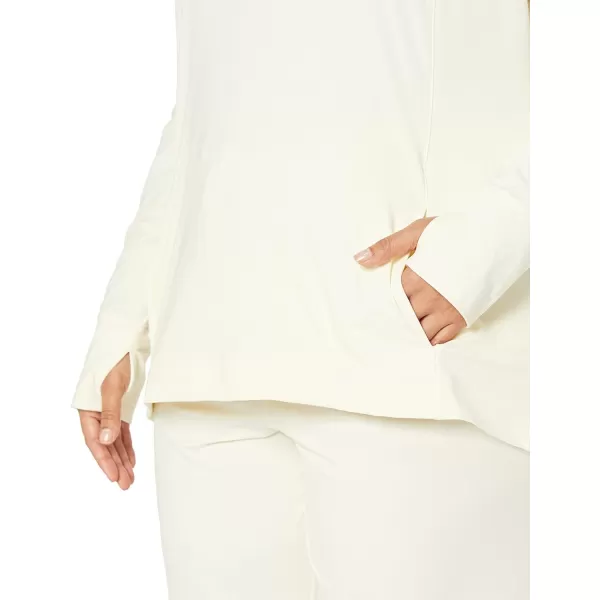 Amazon Essentials Womens Brushed Tech Stretch Popover Hoodie Available in Plus SizeOffwhite