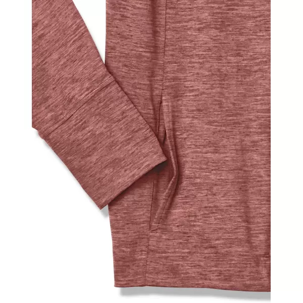 Amazon Essentials Womens Brushed Tech Stretch Popover Hoodie Available in Plus SizePlum Space Dye