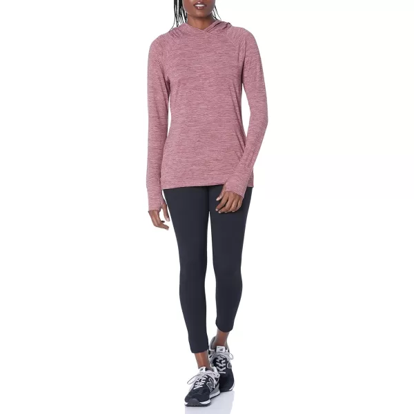 Amazon Essentials Womens Brushed Tech Stretch Popover Hoodie Available in Plus SizePlum Space Dye