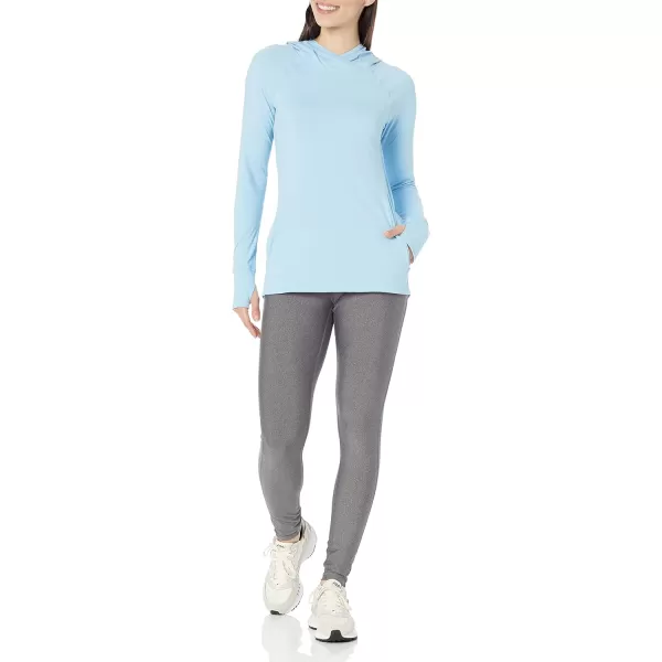 Amazon Essentials Womens Brushed Tech Stretch Popover Hoodie Available in Plus SizePowder Blue