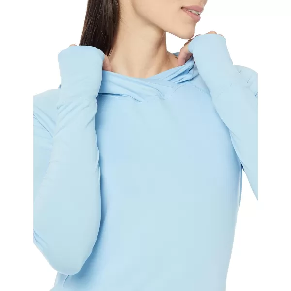 Amazon Essentials Womens Brushed Tech Stretch Popover Hoodie Available in Plus SizePowder Blue