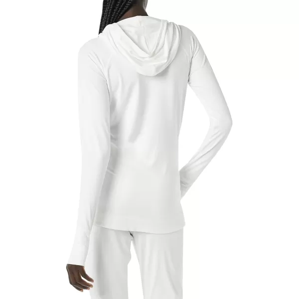 Amazon Essentials Womens Brushed Tech Stretch Popover Hoodie Available in Plus SizeWhite