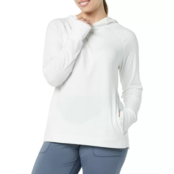 Amazon Essentials Womens Brushed Tech Stretch Popover Hoodie Available in Plus SizeWhite