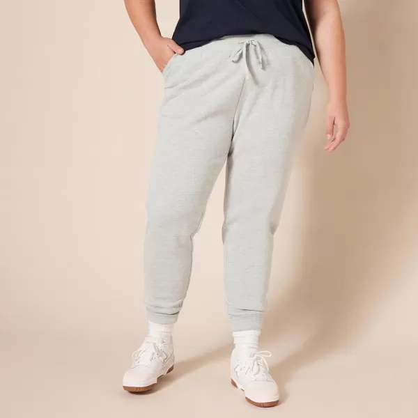 Amazon Essentials Womens Fleece Jogger Sweatpant Available in Plus SizeLight Grey Heather