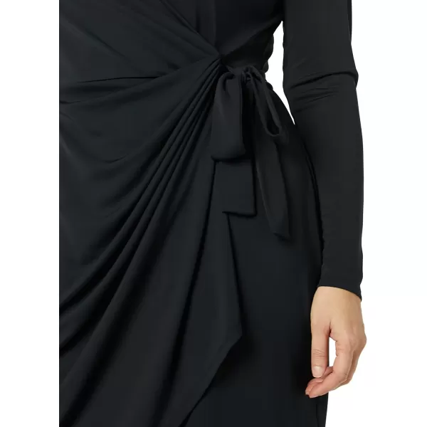 Amazon Essentials Womens Long Sleeve Classic Wrap Dress Available in Plus SizeBlack