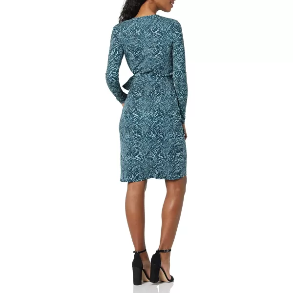 Amazon Essentials Womens Long Sleeve Classic Wrap Dress Available in Plus SizeBlue Dots