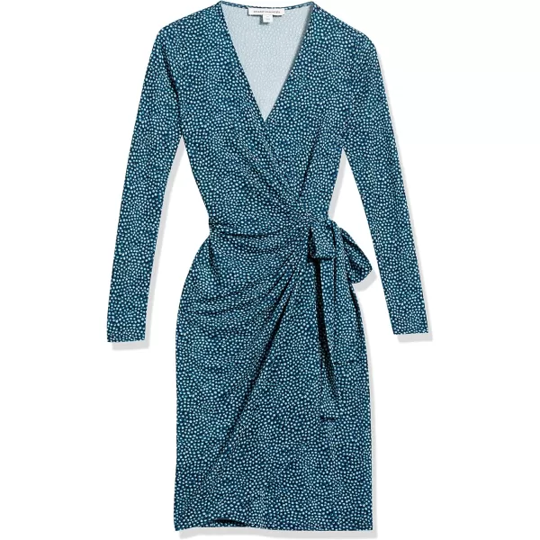 Amazon Essentials Womens Long Sleeve Classic Wrap Dress Available in Plus SizeBlue Dots