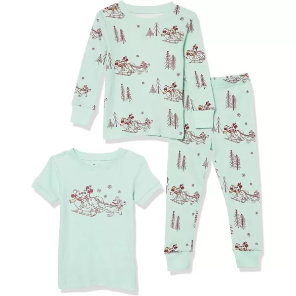 Amazon Essentials Disney Holiday Family Pajama SetsKids amp Baby 3piece Mickey Winter Set