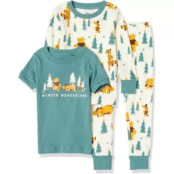 Amazon Essentials Disney Holiday Family Pajama SetsKids amp Baby Pooh Holiday Forest  Kids