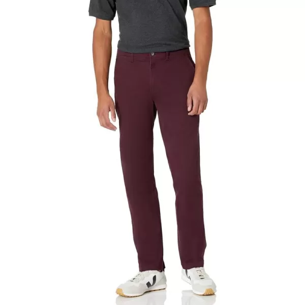 Amazon Essentials Mens AthleticFit Casual Stretch Chino Pant Available in Big amp TallBurgundy