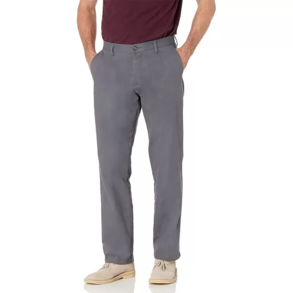 Amazon Essentials Mens ClassicFit WrinkleResistant FlatFront Chino Pant Available in Big  TallGrey