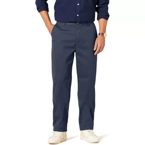 Amazon Essentials Mens ClassicFit WrinkleResistant FlatFront Chino Pant Available in Big  TallNavy