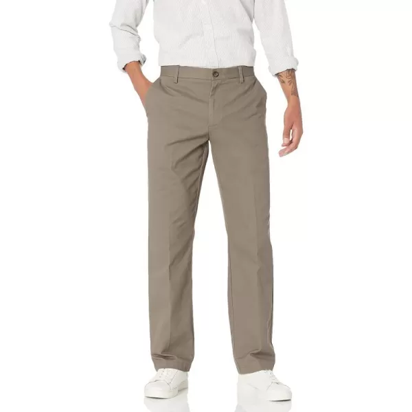 Amazon Essentials Mens ClassicFit WrinkleResistant FlatFront Chino Pant Available in Big  TallTaupe