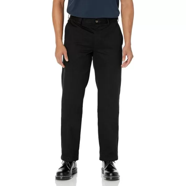 Amazon Essentials Mens ClassicFit WrinkleResistant FlatFront Chino Pant Available in Big  TallWashed Black