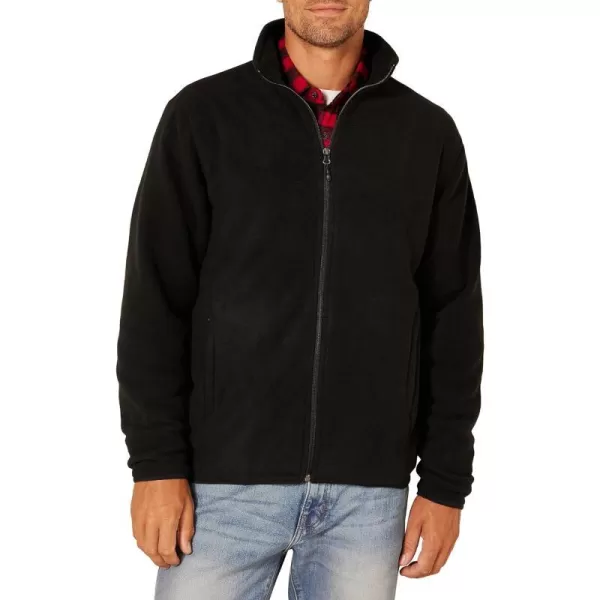 Amazon Essentials Mens FullZip Polar Fleece Jacket Available in Big amp TallPolyester Black