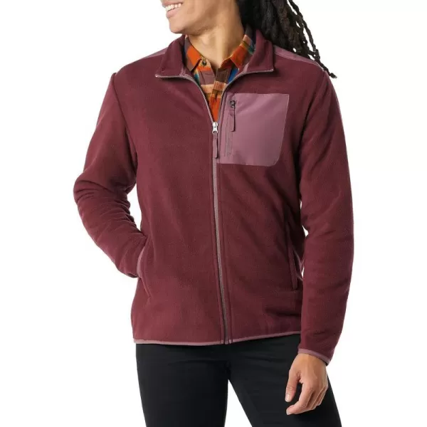 Amazon Essentials Mens FullZip Polar Fleece Jacket Available in Big amp TallPolyester BurgundyGrape