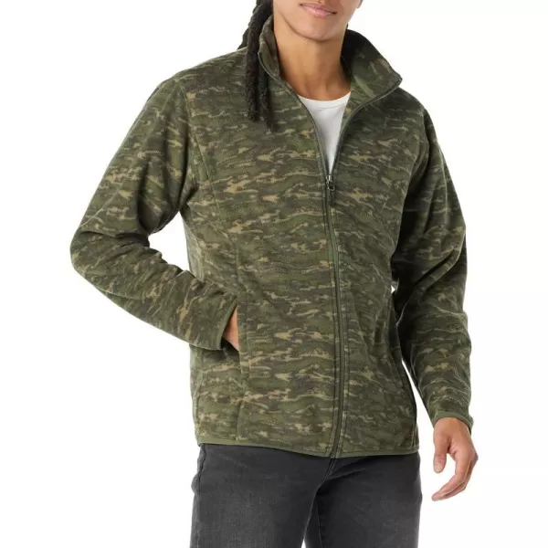 Amazon Essentials Mens FullZip Polar Fleece Jacket Available in Big amp TallPolyester Camo