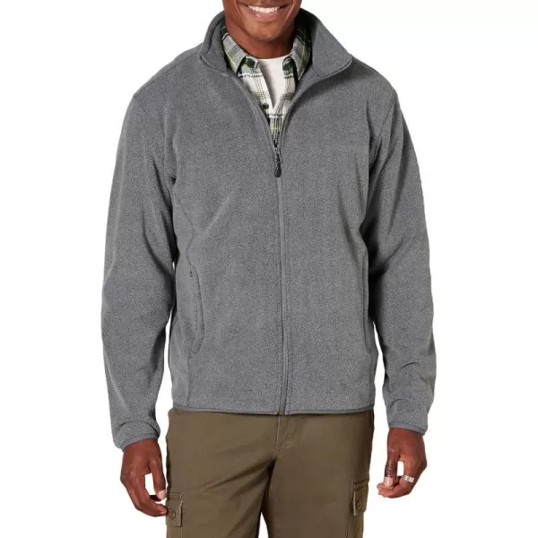 Amazon Essentials Mens FullZip Polar Fleece Jacket Available in Big amp TallPolyester Charcoal Heather