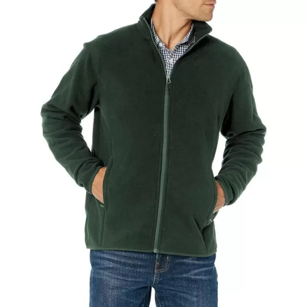 Amazon Essentials Mens FullZip Polar Fleece Jacket Available in Big amp TallPolyester Forest Green