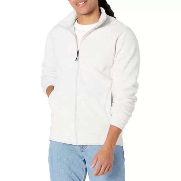 Amazon Essentials Mens FullZip Polar Fleece Jacket Available in Big amp TallPolyester Light Grey Heather