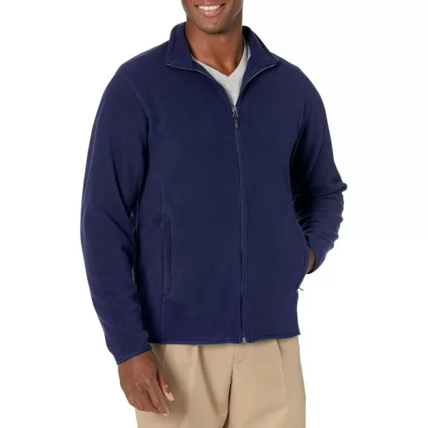 Amazon Essentials Mens FullZip Polar Fleece Jacket Available in Big amp TallPolyester Navy