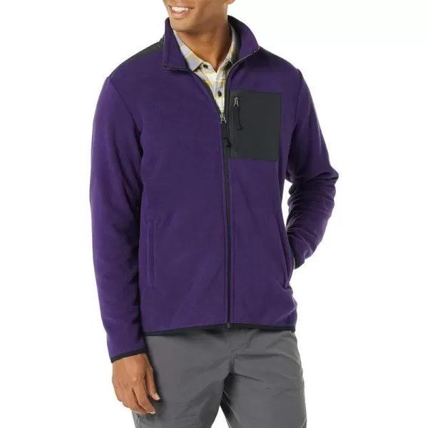 Polyester Purple/Black, Color Block